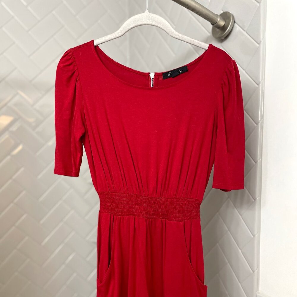 Women Small Red Midi Dress